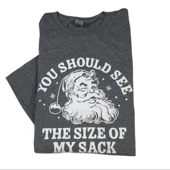 Gildan Other - TS84 Gildan Santa crude Christmas T Shirt 3XL